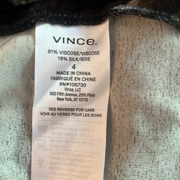 Vince Fallen Leaf Velvet Silk Modern Slip Midi Silk Skirt Size 4 - Picture 13 of 15